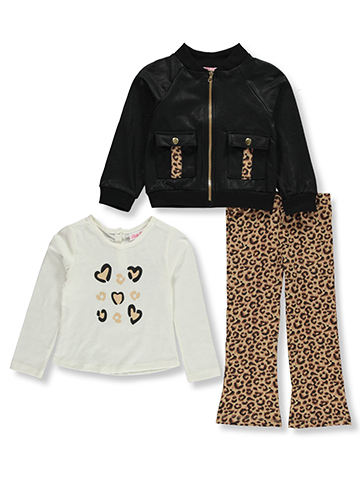 Little Lass Girls' 3-Piece Leggings Set Outfit - CookiesKids.com