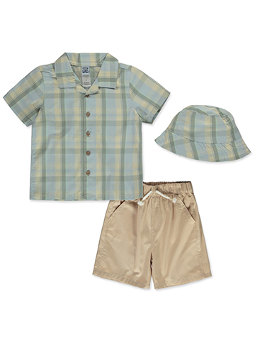 Little Lad Boys' 3-Piece Shorts Set Outfit - CookiesKids.com
