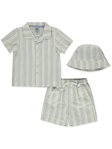 Little Lad Boys' 3-Piece Cabana Shorts Set Outfit - CookiesKids.com