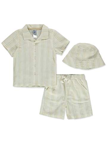 Little Lad Boys' 3-Piece Cabana Shorts Set Outfit - CookiesKids.com