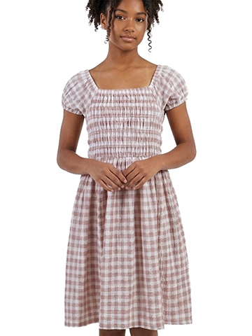 Little Lass Girls' Striped Ruched Dress - CookiesKids.com
