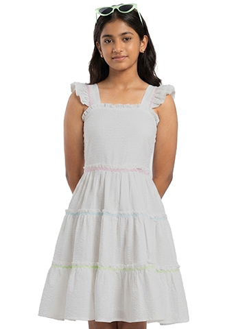 Little Lass Girls' 2-Piece Tiered Dress Sunglasses Set Outfit - CookiesKids.com