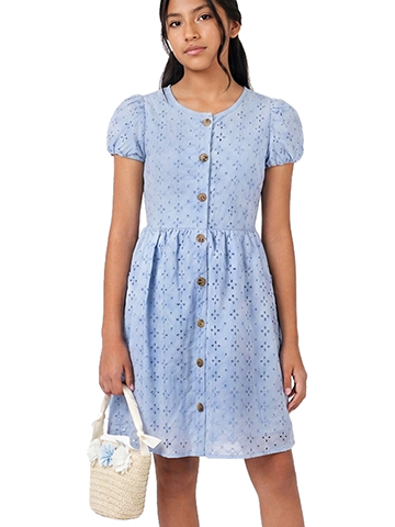 Little Lass Girls' 2-Piece Laser-Cut Dress Handbag Set Outfit - CookiesKids.com