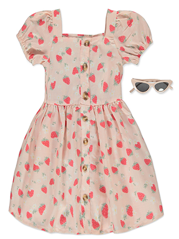 Little Lass Girls' 2-Piece Dress Sunglasses Set Outfit - CookiesKids.com
