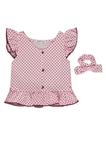 Derek Heart Girls' 2-Piece Flutter Top Set Outfit - CookiesKids.com