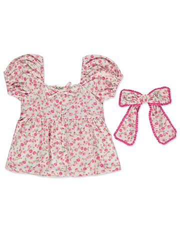 Derek Heart Girls' 2-Piece Floral Top Set Outfit - CookiesKids.com