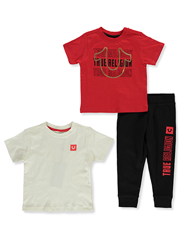 True Religion Boys' 3-Piece Joggers Set Outfit - CookiesKids.com