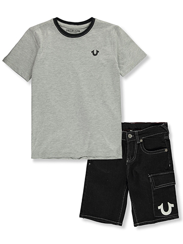 True Religion Boys' 2-Piece Buddha Shorts Set Outfit - CookiesKids.com