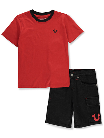 True Religion Boys' 2-Piece Buddha Shorts Set Outfit - CookiesKids.com