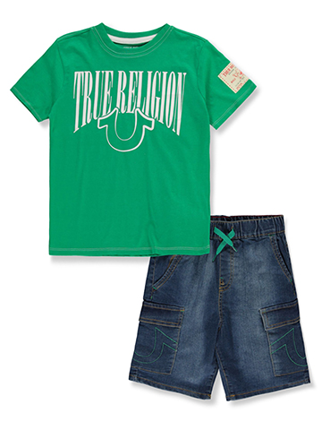 True Religion Boys' 2-Piece Horseshoe Shorts Set Outfit - CookiesKids.com