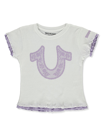 True Religion Girls' Lace Logo T-Shirt - CookiesKids.com