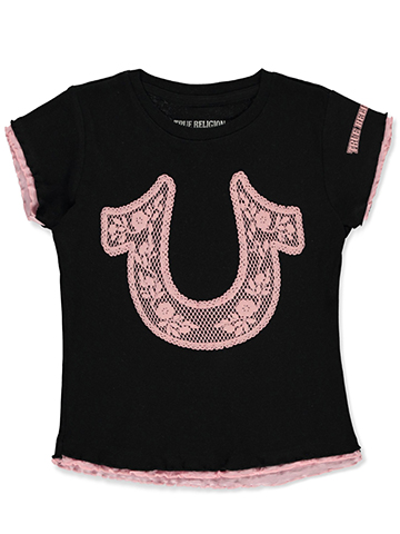 True Religion Girls' Lace Logo T-Shirt - CookiesKids.com