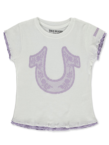 True Religion Girls' Lace Logo T-Shirt - CookiesKids.com