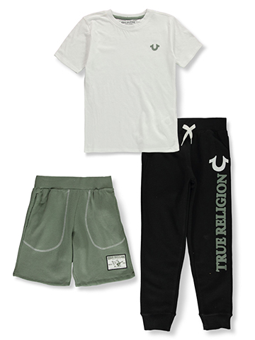True Religion Boys' 3-Piece Joggers Set Outfit - CookiesKids.com