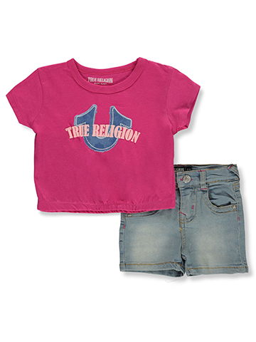 True Religion Baby Girls' 2-Piece Shorts Set Outfit - CookiesKids.com