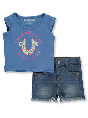 True Religion Baby Girls' 2-Piece Shorts Set Outfit - CookiesKids.com