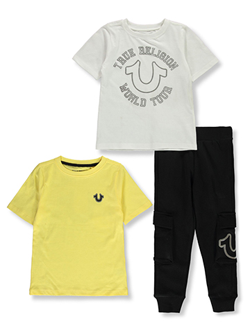 True Religion Boys' 3-Piece Joggers Set Outfit - CookiesKids.com