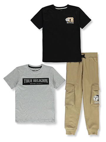 True Religion Boys' 3-Piece Joggers Set Outfit - CookiesKids.com