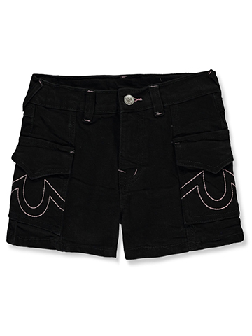 True Religion Girls' Twill Cargo Shorts - CookiesKids.com