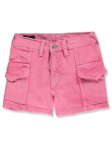 True Religion Girls' Twill Cargo Shorts - CookiesKids.com