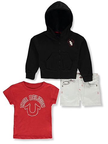 True Religion Girls' 3-Piece Shorts Set Outfit - CookiesKids.com