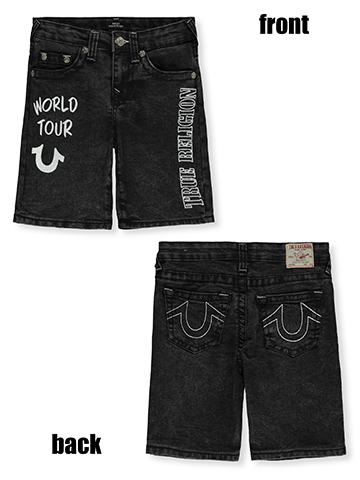 True Religion Boys' Ricky Straight Denim Shorts - CookiesKids.com