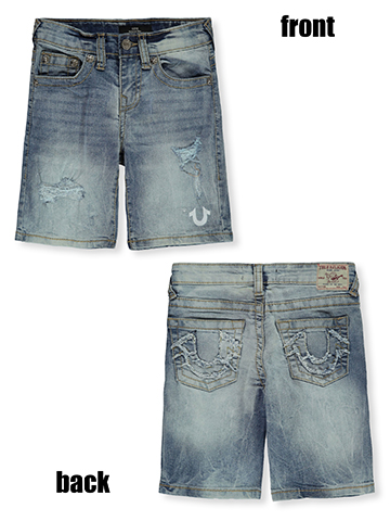 True Religion Boys' Geno Patch Denim Shorts - CookiesKids.com