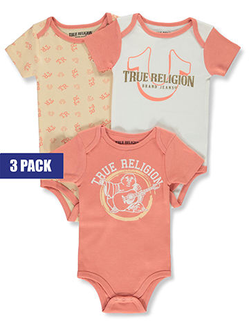 True Religion Baby Girls' 3-Pack Bodysuits - CookiesKids.com