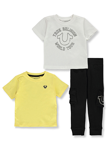 True Religion Baby Boys' 3-Piece Cargo Joggers Set Outfit - CookiesKids.com