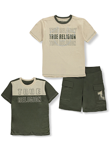 True Religion Boys' 3-Piece Buddha Shorts Set Outfit - CookiesKids.com