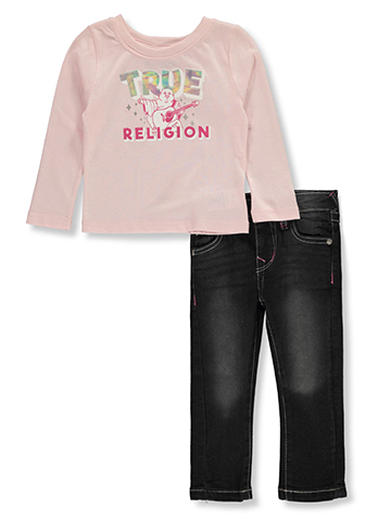 True Religion Baby Girls' 2-Piece Buddha Jeans Set Outfit - CookiesKids.com