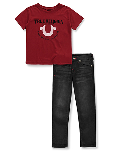 True Religion Boys' 2-Piece Slim Jeans Set Outfit - CookiesKids.com