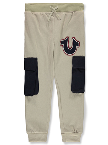 True Religion Boys' Fleece Cargo Joggers - CookiesKids.com
