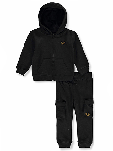 True Religion Baby Boys' 2-Piece Fleece Joggers Set Outfit - CookiesKids.com