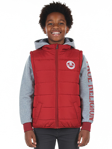 True Religion Boys' Puffer Hoodie Jacket - CookiesKids.com