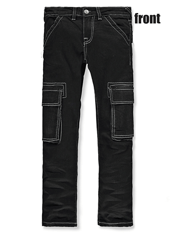 True Religion Boys' Ricky Relaxed Straight Cargo Jeans - CookiesKids.com