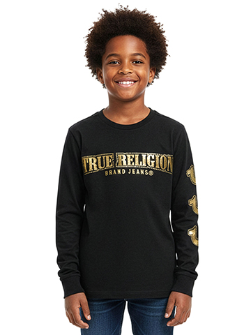 True Religion Boys' Horseshoe Long-Sleeved T-Shirt - CookiesKids.com