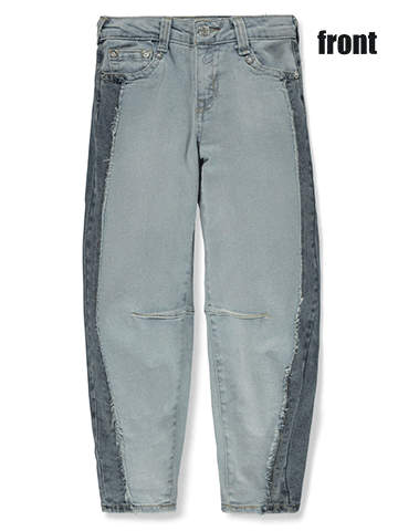 True Religion Girls' Sophie Mid Rise Barrel Jeans - CookiesKids.com