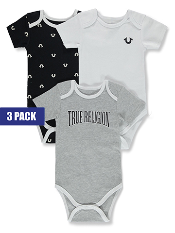 True Religion Baby Boys' 3-Pack Bodysuits - CookiesKids.com