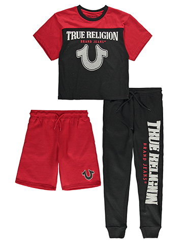 True Religion Boy's 3-Piece Joggers Set Outfit - CookiesKids.com