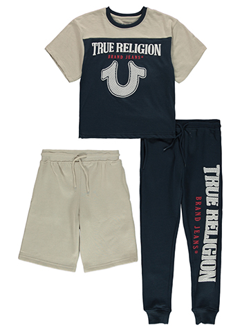 True Religion Boy's 3-Piece Joggers Set Outfit - CookiesKids.com