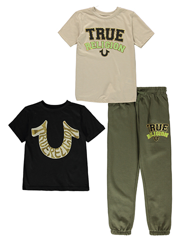 True Religion Boy's 3-Piece Joggers Set Outfit - CookiesKids.com