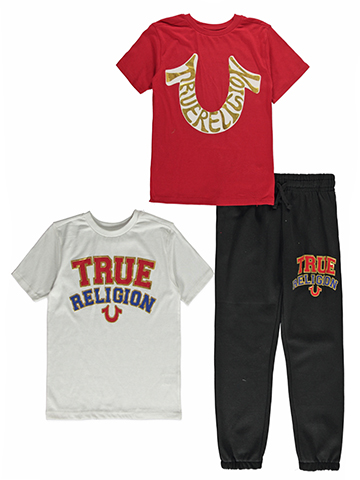 True Religion Boy's 3-Piece Joggers Set Outfit - CookiesKids.com