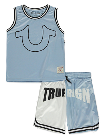 True Religion Boys' 2-Piece Basketball Shorts Set Outfit - CookiesKids.com