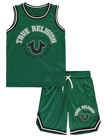 True Religion Boys' 2-Piece Basketball Shorts Set Outfit - CookiesKids.com