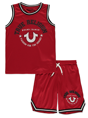 True Religion Boys' 2-Piece Basketball Shorts Set Outfit - CookiesKids.com