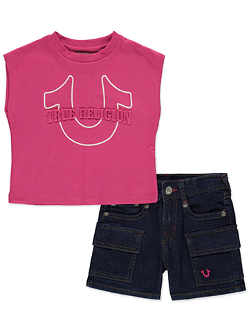 True Religion Girls' 2-Piece Shorts Set Outfit - CookiesKids.com