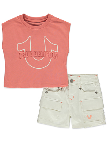True Religion Girls' 2-Piece Shorts Set Outfit - CookiesKids.com