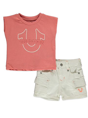 True Religion Baby Girls' 2-Piece Shorts Set Outfit - CookiesKids.com