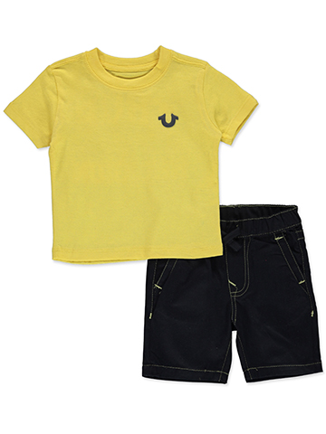 True Religion Baby Boys' 2-Piece Horseshoe Shorts Set Outfit - CookiesKids.com